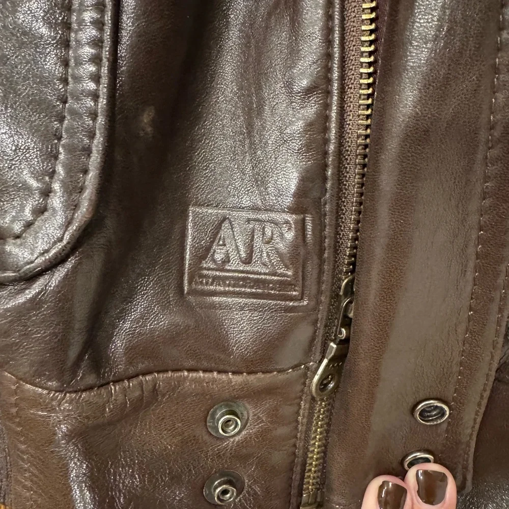 Vintage Atlantic Rancher Leather Lined Jacket Coat See Measurements Flaws - Picture 4 of 13